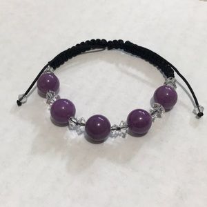 Natural Phosphosiderite and Swarovski Bracelet